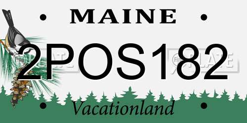 2POS182 Maine License Plate