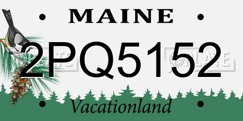 2PQ5152 Maine License Plate