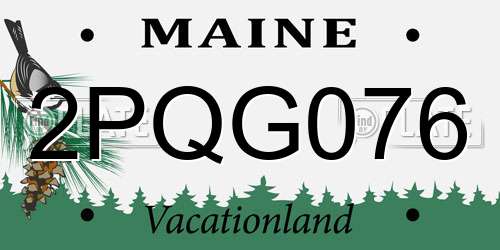 2PQG076 Maine License Plate