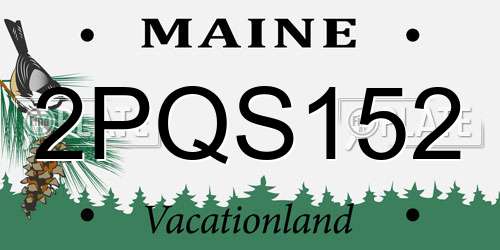 2PQS152 Maine License Plate