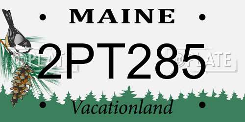 2PT285 Maine License Plate