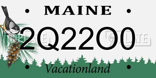 2Q22O0 Maine License Plate