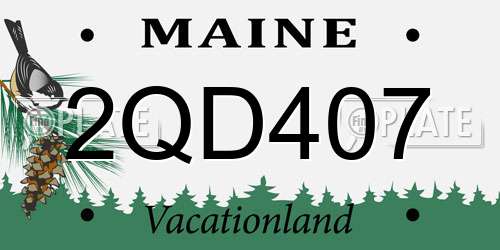 2QD407 Maine License Plate