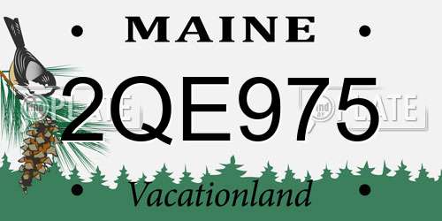 2QE975 Maine License Plate