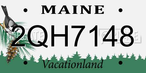 2QH7148 Maine License Plate