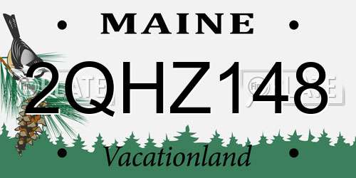 2QHZ148 Maine License Plate