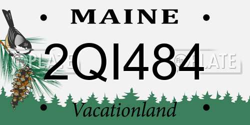 2QI484 Maine License Plate