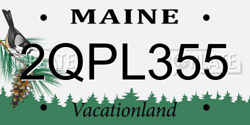 2QPL355 Maine License Plate