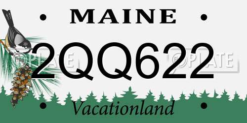 2QQ622 Maine License Plate