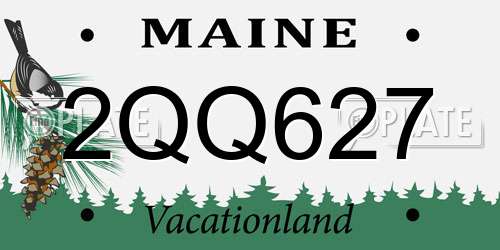 2QQ627 Maine License Plate