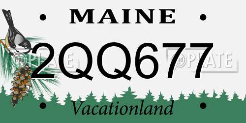 2QQ677 Maine License Plate
