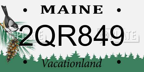 2QR849 Maine License Plate