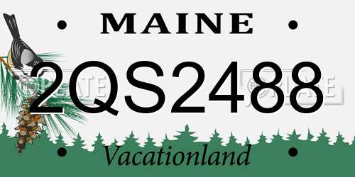 2QS2488 Maine License Plate