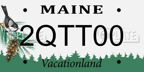 2QTT00 Maine License Plate