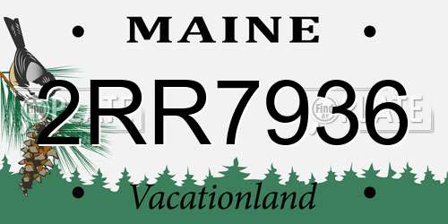 2RR7936 Maine License Plate
