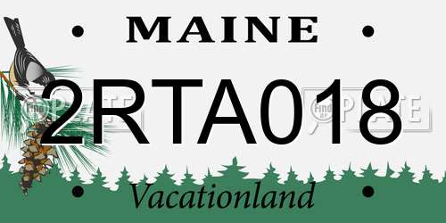 2RTA018 Maine License Plate