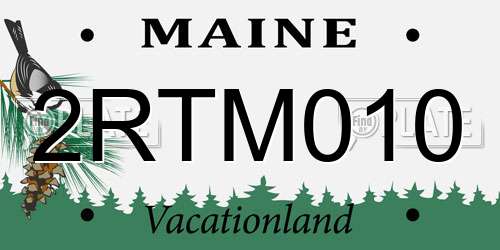 2RTM010 Maine License Plate