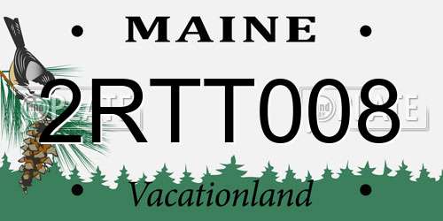 2RTT008 Maine License Plate