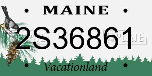 2S36861 Maine License Plate
