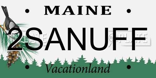 2SANUFF Maine License Plate