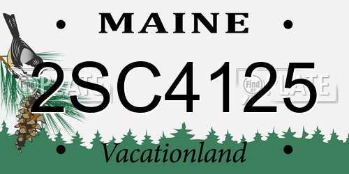 2SC4125 Maine License Plate