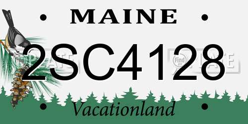 2SC4128 Maine License Plate