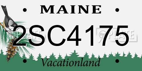 2SC4175 Maine License Plate
