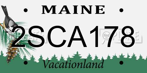 2SCA178 Maine License Plate