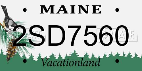 2SD7560 Maine License Plate