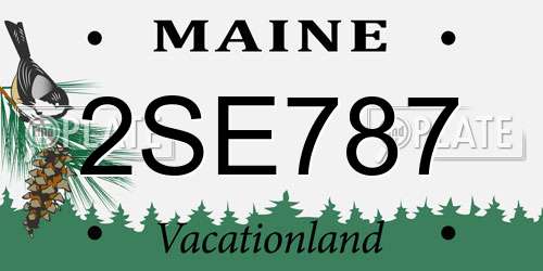 2SE787 Maine License Plate
