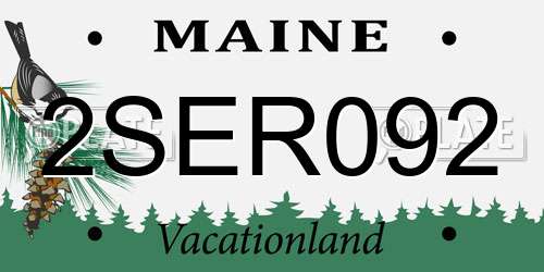 2SER092 Maine License Plate
