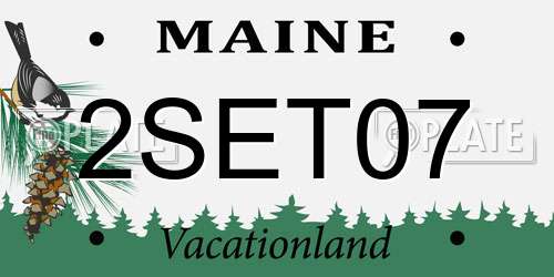 2SET07 Maine License Plate