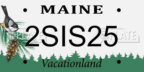 2SIS25 Maine License Plate