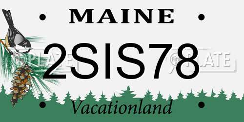 2SIS78 Maine License Plate