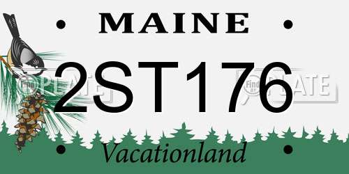 2ST176 Maine License Plate