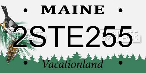 2STE255 Maine License Plate