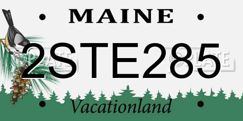 2STE285 Maine License Plate