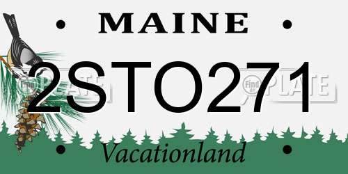 2STO271 Maine License Plate