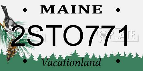 2STO771 Maine License Plate