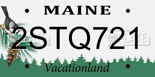 2STQ721 Maine License Plate