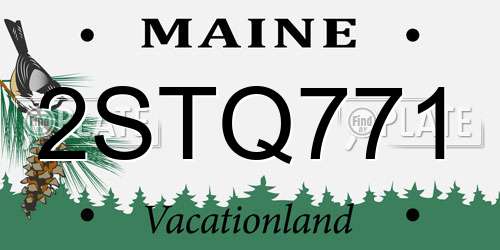 2STQ771 Maine License Plate