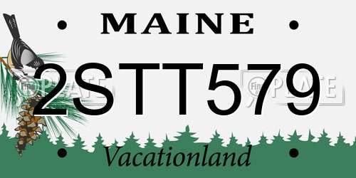 2STT579 Maine License Plate