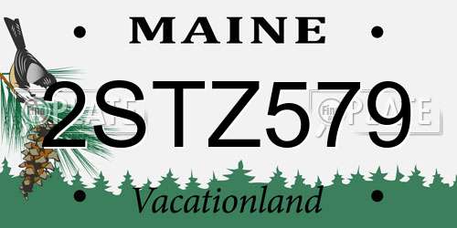 2STZ579 Maine License Plate