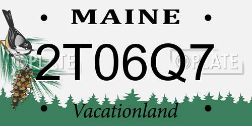 2T06Q7 Maine License Plate