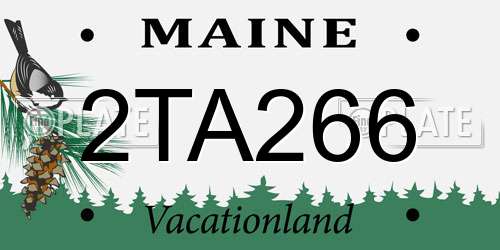 2TA266 Maine License Plate
