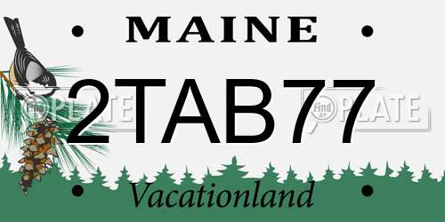 2TAB77 Maine License Plate