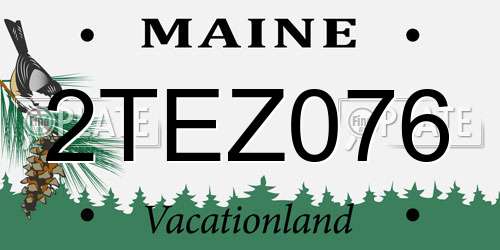 2TEZ076 Maine License Plate
