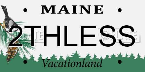 2THLESS Maine License Plate