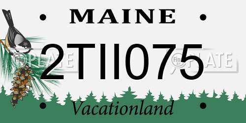 2TII075 Maine License Plate