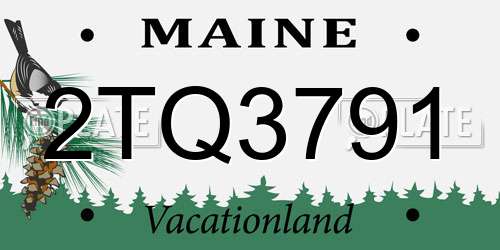 2TQ3791 Maine License Plate